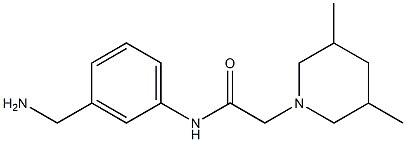 N-[3-(aminomethyl)phenyl]-2-(3,5-dimethylpiperidin-1-yl)acetamide Struktur