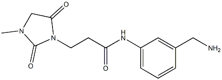 N-[3-(aminomethyl)phenyl]-3-(3-methyl-2,5-dioxoimidazolidin-1-yl)propanamide Struktur