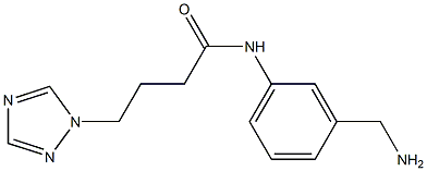 N-[3-(aminomethyl)phenyl]-4-(1H-1,2,4-triazol-1-yl)butanamide Struktur