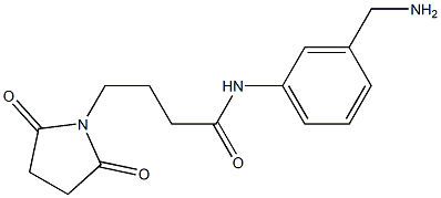 N-[3-(aminomethyl)phenyl]-4-(2,5-dioxopyrrolidin-1-yl)butanamide Struktur