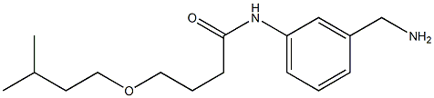 N-[3-(aminomethyl)phenyl]-4-(3-methylbutoxy)butanamide Struktur