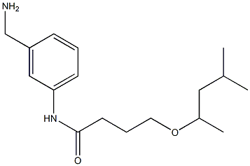 N-[3-(aminomethyl)phenyl]-4-[(4-methylpentan-2-yl)oxy]butanamide Struktur