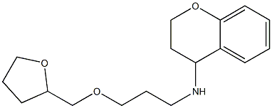 N-[3-(oxolan-2-ylmethoxy)propyl]-3,4-dihydro-2H-1-benzopyran-4-amine Struktur