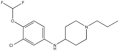 N-[3-chloro-4-(difluoromethoxy)phenyl]-1-propylpiperidin-4-amine Struktur