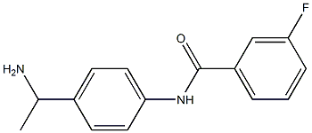 N-[4-(1-aminoethyl)phenyl]-3-fluorobenzamide Struktur