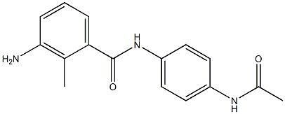 N-[4-(acetylamino)phenyl]-3-amino-2-methylbenzamide Struktur