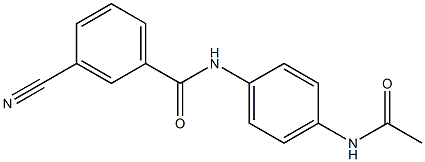 N-[4-(acetylamino)phenyl]-3-cyanobenzamide Struktur