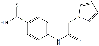 N-[4-(aminocarbonothioyl)phenyl]-2-(1H-imidazol-1-yl)acetamide Struktur