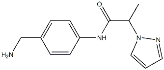 N-[4-(aminomethyl)phenyl]-2-(1H-pyrazol-1-yl)propanamide Struktur