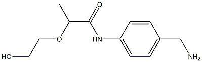 N-[4-(aminomethyl)phenyl]-2-(2-hydroxyethoxy)propanamide Struktur