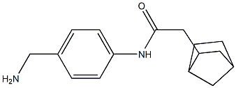 N-[4-(aminomethyl)phenyl]-2-{bicyclo[2.2.1]heptan-2-yl}acetamide Struktur