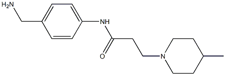 N-[4-(aminomethyl)phenyl]-3-(4-methylpiperidin-1-yl)propanamide Struktur