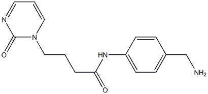 N-[4-(aminomethyl)phenyl]-4-(2-oxopyrimidin-1(2H)-yl)butanamide Struktur