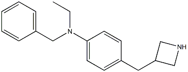 N-[4-(azetidin-3-ylmethyl)phenyl]-N-benzyl-N-ethylamine Struktur