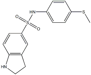 N-[4-(methylsulfanyl)phenyl]-2,3-dihydro-1H-indole-5-sulfonamide Struktur