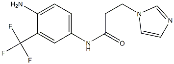 N-[4-amino-3-(trifluoromethyl)phenyl]-3-(1H-imidazol-1-yl)propanamide Struktur