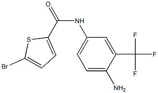 N-[4-amino-3-(trifluoromethyl)phenyl]-5-bromothiophene-2-carboxamide Struktur