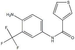 N-[4-amino-3-(trifluoromethyl)phenyl]thiophene-3-carboxamide Struktur