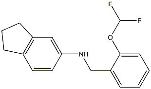 N-{[2-(difluoromethoxy)phenyl]methyl}-2,3-dihydro-1H-inden-5-amine Struktur