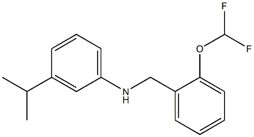 N-{[2-(difluoromethoxy)phenyl]methyl}-3-(propan-2-yl)aniline Struktur