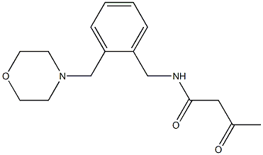 N-{[2-(morpholin-4-ylmethyl)phenyl]methyl}-3-oxobutanamide Struktur