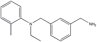 N-{[3-(aminomethyl)phenyl]methyl}-N-ethyl-2-methylaniline Struktur