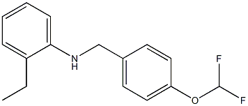 N-{[4-(difluoromethoxy)phenyl]methyl}-2-ethylaniline Struktur