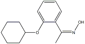 N-{1-[2-(cyclohexyloxy)phenyl]ethylidene}hydroxylamine Struktur