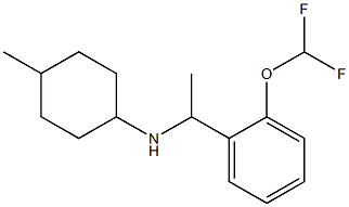 N-{1-[2-(difluoromethoxy)phenyl]ethyl}-4-methylcyclohexan-1-amine Struktur