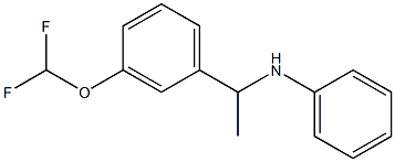 N-{1-[3-(difluoromethoxy)phenyl]ethyl}aniline Struktur