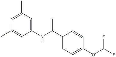 N-{1-[4-(difluoromethoxy)phenyl]ethyl}-3,5-dimethylaniline Struktur