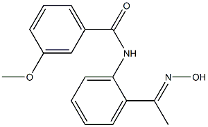 N-{2-[(1E)-N-hydroxyethanimidoyl]phenyl}-3-methoxybenzamide Struktur