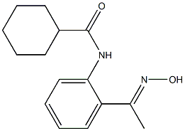 N-{2-[(1E)-N-hydroxyethanimidoyl]phenyl}cyclohexanecarboxamide Struktur