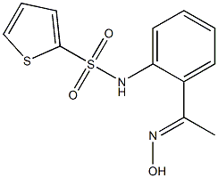 N-{2-[(1E)-N-hydroxyethanimidoyl]phenyl}thiophene-2-sulfonamide Struktur