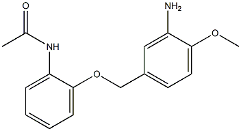 N-{2-[(3-amino-4-methoxyphenyl)methoxy]phenyl}acetamide Struktur