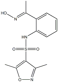 N-{2-[1-(hydroxyimino)ethyl]phenyl}-3,5-dimethyl-1,2-oxazole-4-sulfonamide Struktur