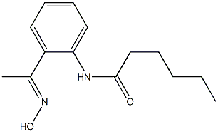 N-{2-[1-(hydroxyimino)ethyl]phenyl}hexanamide Struktur