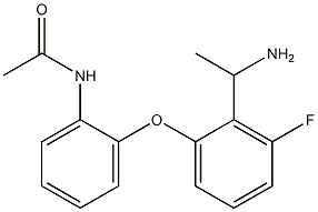 N-{2-[2-(1-aminoethyl)-3-fluorophenoxy]phenyl}acetamide Struktur