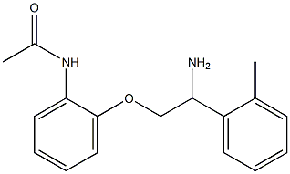 N-{2-[2-amino-2-(2-methylphenyl)ethoxy]phenyl}acetamide Struktur