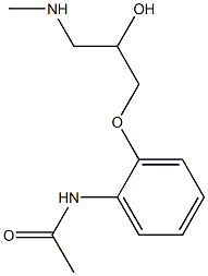 N-{2-[2-hydroxy-3-(methylamino)propoxy]phenyl}acetamide Struktur