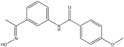 N-{3-[(1E)-N-hydroxyethanimidoyl]phenyl}-4-methoxybenzamide Struktur