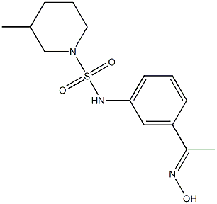 N-{3-[1-(hydroxyimino)ethyl]phenyl}-3-methylpiperidine-1-sulfonamide Struktur