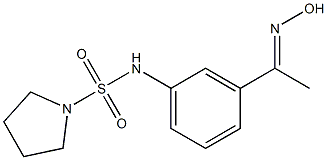 N-{3-[1-(hydroxyimino)ethyl]phenyl}pyrrolidine-1-sulfonamide Struktur