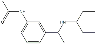 N-{3-[1-(pentan-3-ylamino)ethyl]phenyl}acetamide Struktur