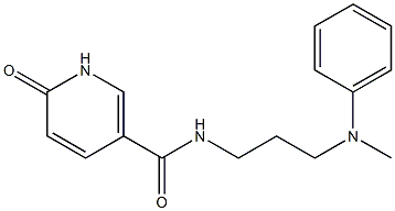 N-{3-[methyl(phenyl)amino]propyl}-6-oxo-1,6-dihydropyridine-3-carboxamide Struktur