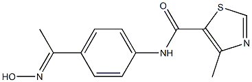 N-{4-[(1E)-N-hydroxyethanimidoyl]phenyl}-4-methyl-1,3-thiazole-5-carboxamide Struktur