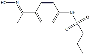 N-{4-[(1E)-N-hydroxyethanimidoyl]phenyl}propane-1-sulfonamide Struktur