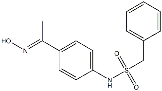 N-{4-[1-(hydroxyimino)ethyl]phenyl}-1-phenylmethanesulfonamide Struktur