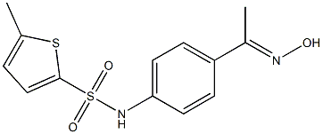 N-{4-[1-(hydroxyimino)ethyl]phenyl}-5-methylthiophene-2-sulfonamide Struktur