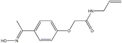 N-allyl-2-{4-[(1E)-N-hydroxyethanimidoyl]phenoxy}acetamide Struktur